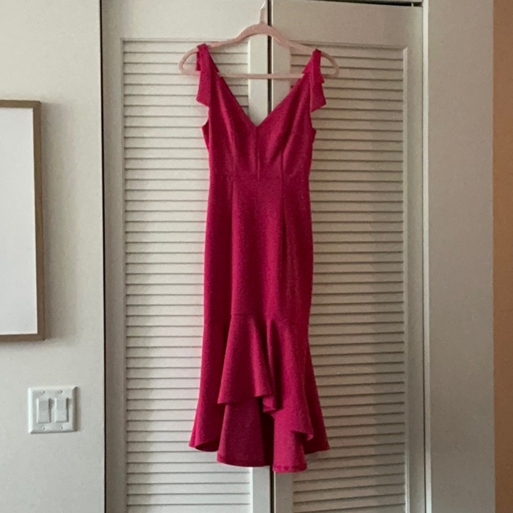 Lulu's Red Peplum Fit and Flare Cocktail Dress
